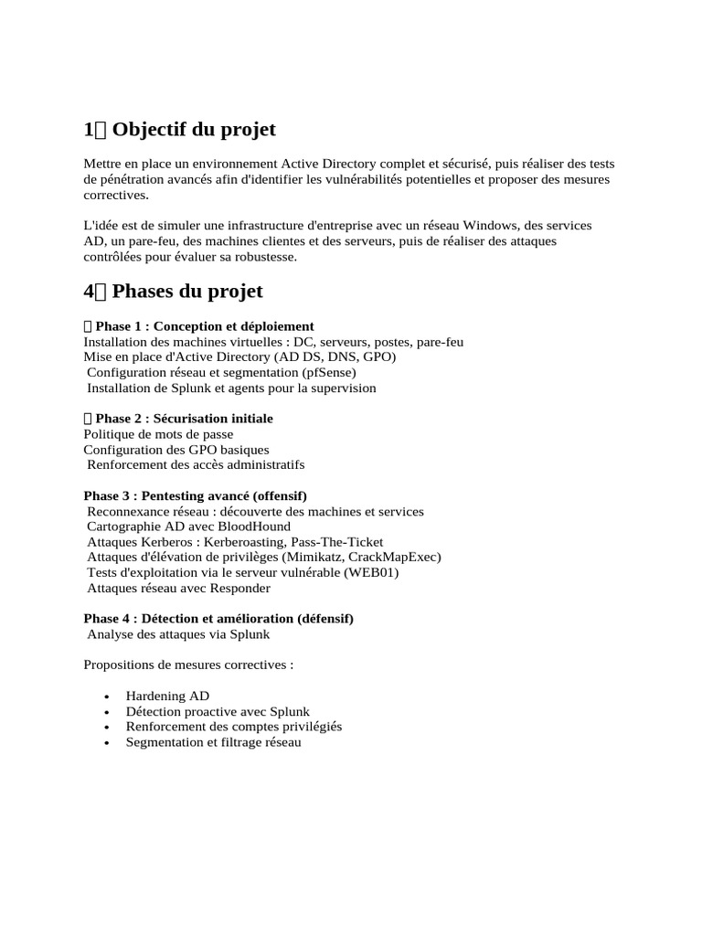 Pentesting d'un environnement Active Directory | PDF | Active Directory ...