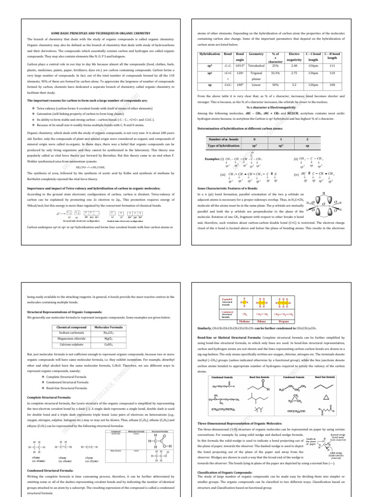 Principles of Organic Chemistry Explained | PDF | Isomer | Chemical ...