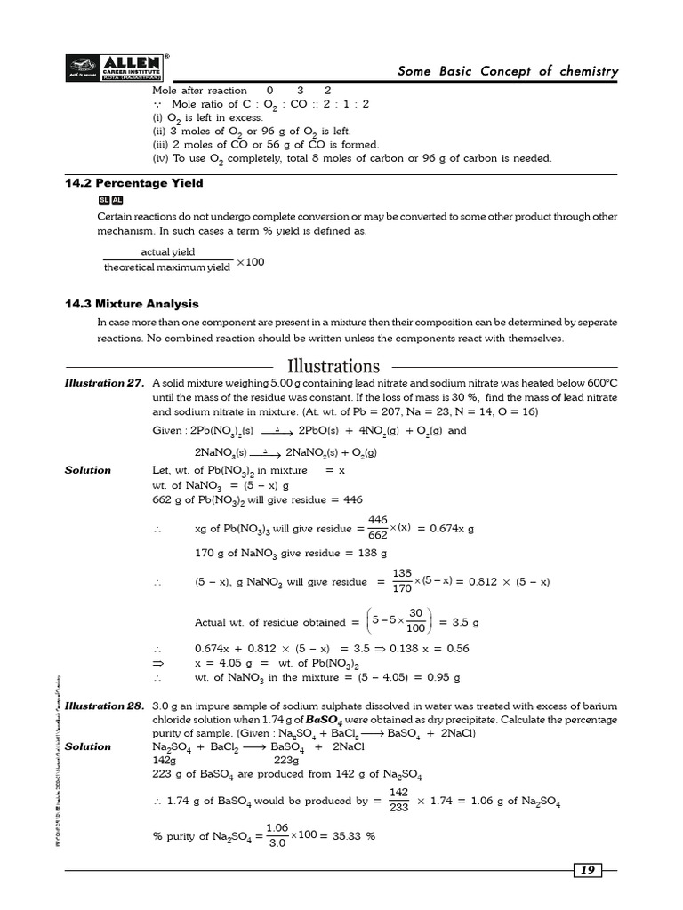 Basic Chemistry Concepts and Calculations | PDF | Mole (Unit ...