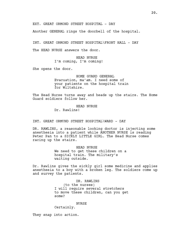Hospital Evacuation Scene Script | PDF