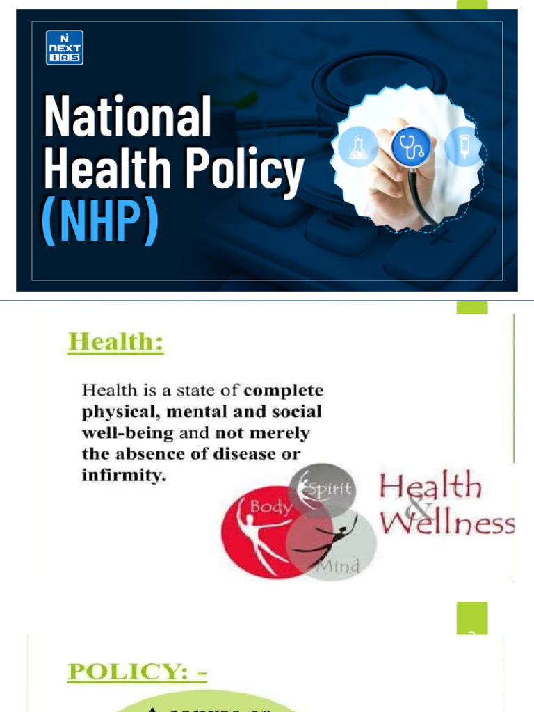 Overview of India's National Health Policies | PDF | Preventive ...
