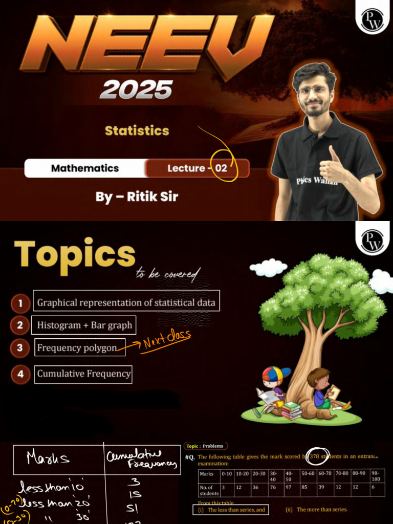 Statistics 02 - Class Notes - Neev 2025 | PDF