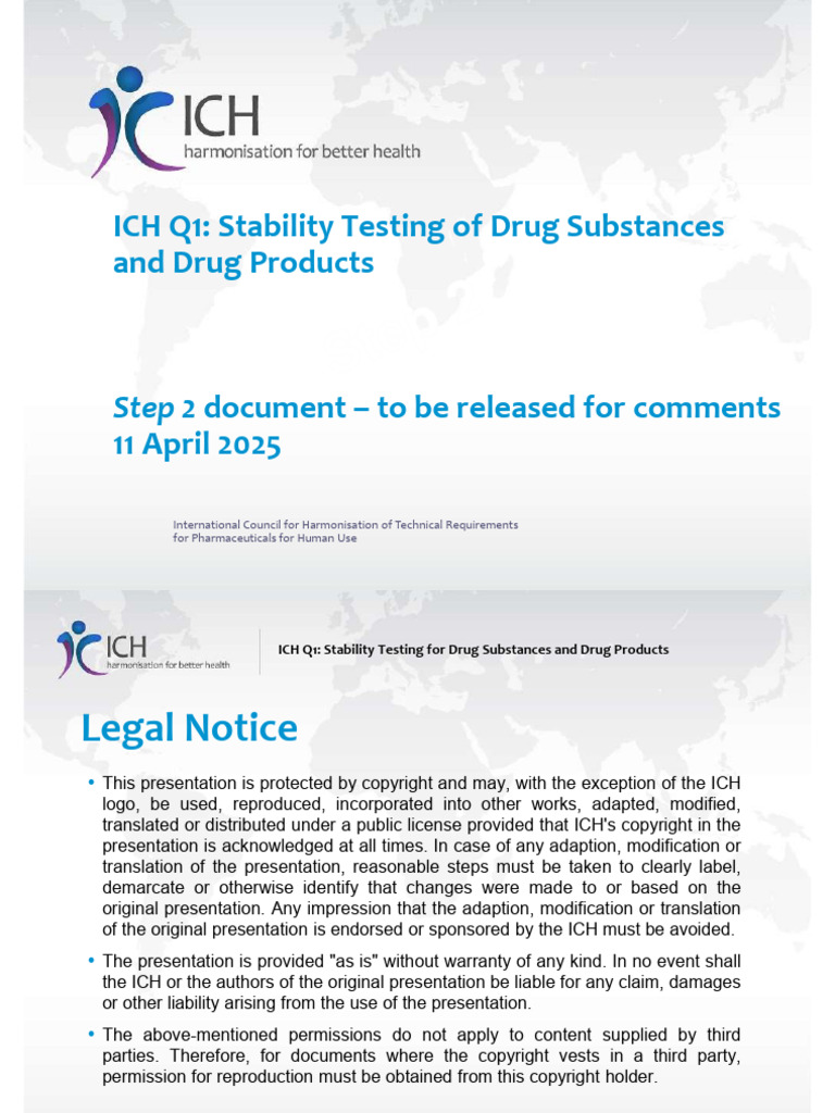 ICH Q1 Stability Testing Guidelines 2025 | PDF | Copyright