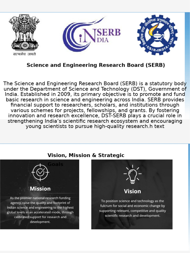 Science and Engineering Research Board SERB FIXED | PDF | Innovation ...