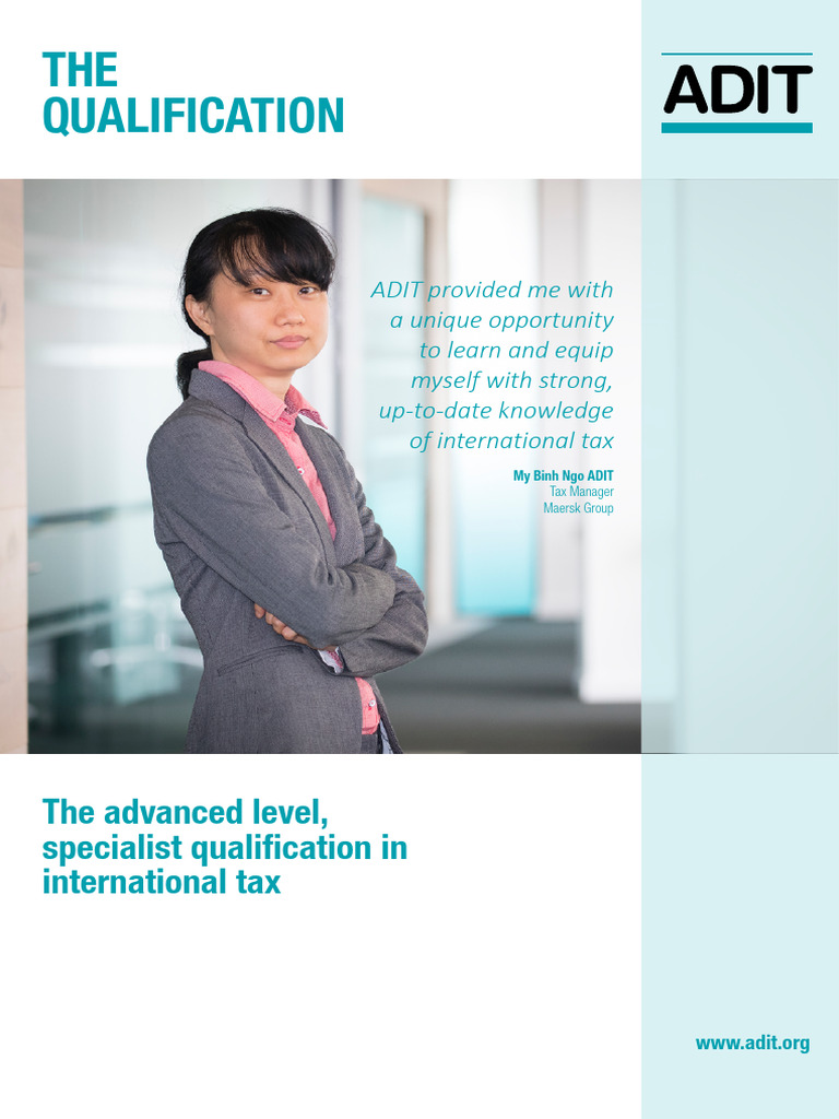 ADIT Qualification Brochure | PDF | Taxes | International Taxation