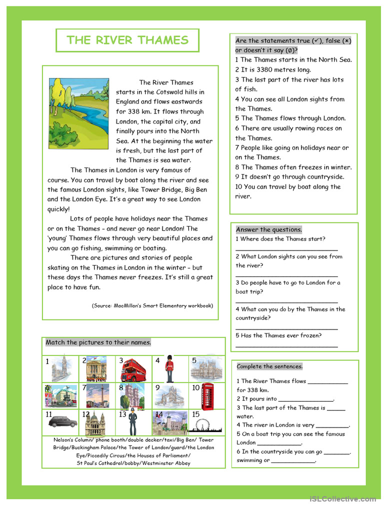 Exploring the River Thames: Facts & Fun | PDF | River Thames | London