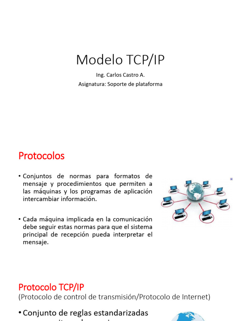 Clase Modelo TCP IP | PDF | Protocolos de internet | Red de computadoras
