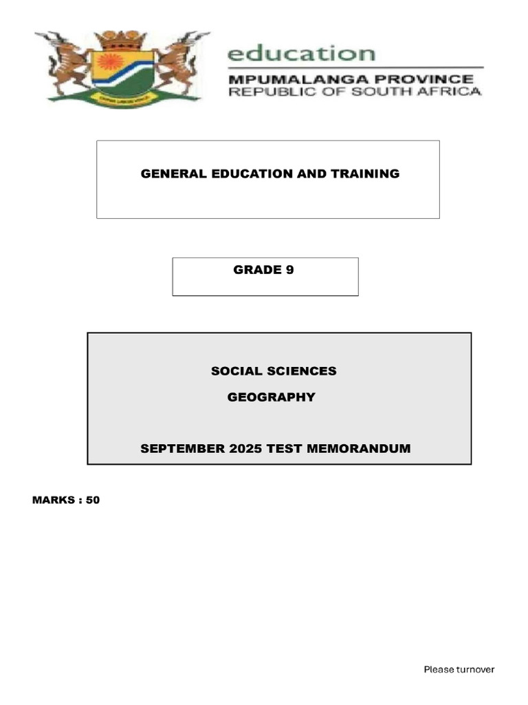 Social Sciences Memorandum 2025 | PDF