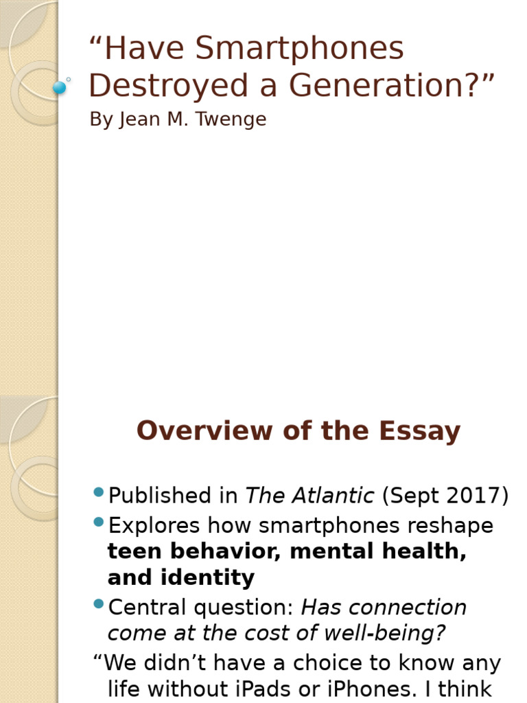 Impact of Smartphones on Teens | PDF | Adolescence | Smartphone