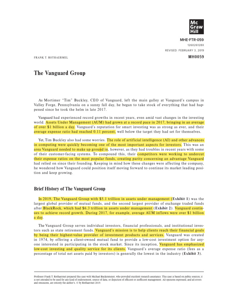 Vanguard's Growth and Challenges Under Buckley | PDF | Investments ...