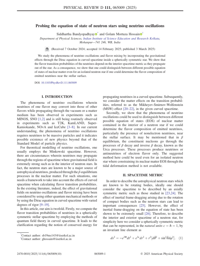 Probing The Equation of State of Neutron Stars Using Neutrino ...