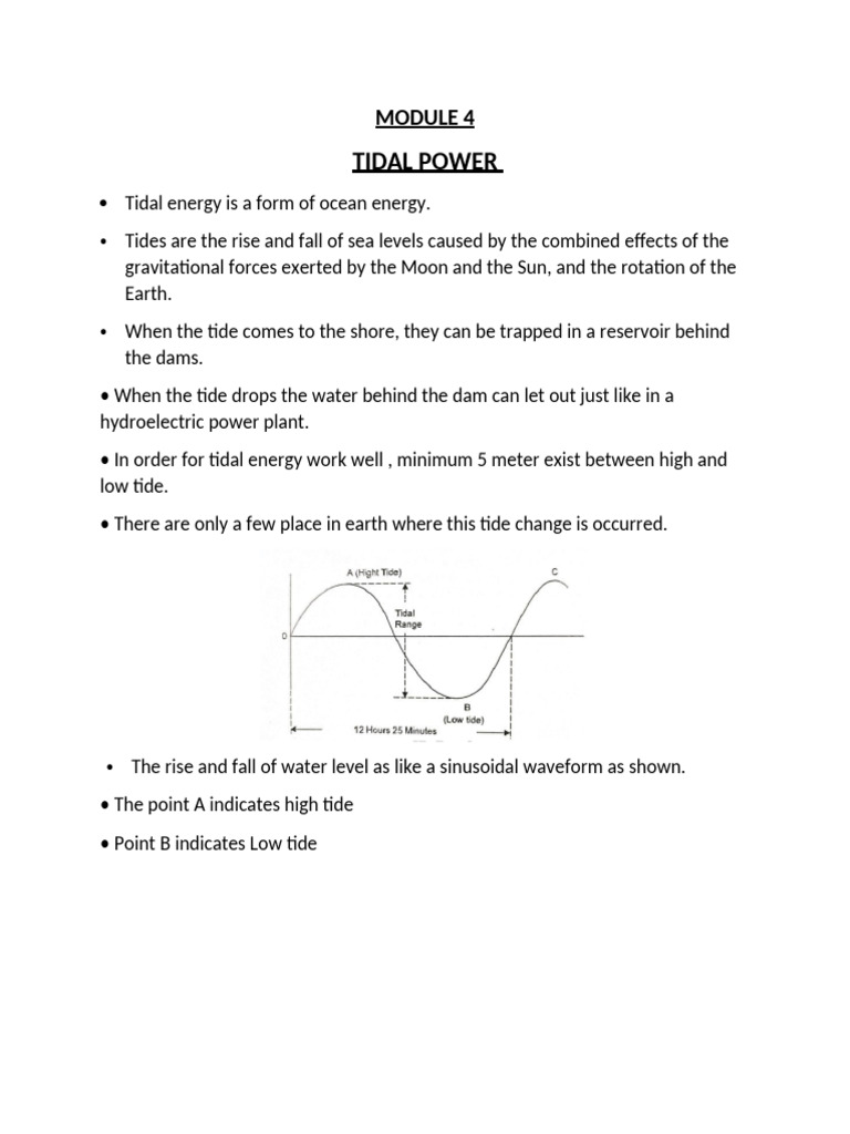 Tidal Power and Ocean Energy Overview | PDF | Fuel Cell | Tide