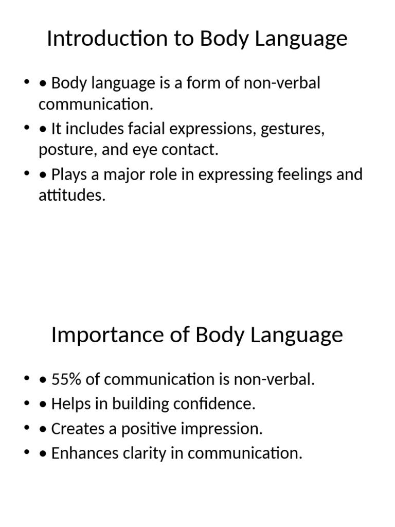 Mastering Body Language for Success | PDF