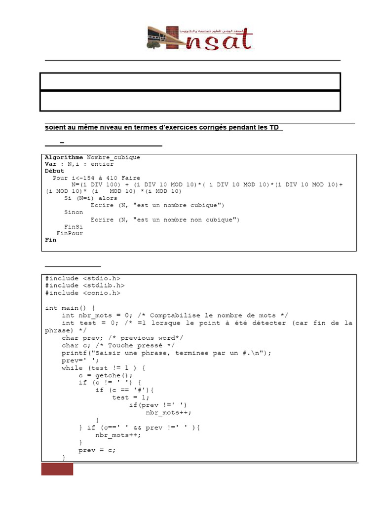 Exercices d'Algorithmique et C en MPI | PDF | Programmation ...
