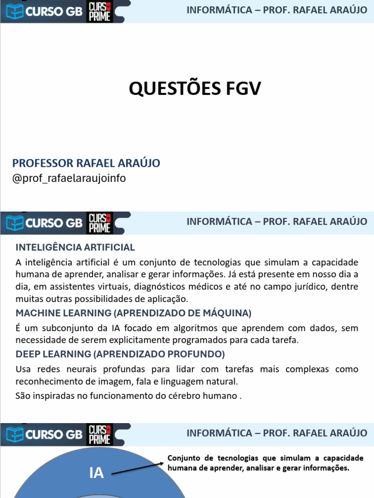 Inteligência Artificial e Machine Learning | PDF | Aprendizado de ...