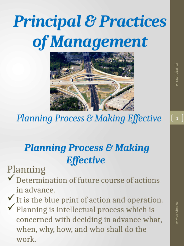 Effective Planning Process in Management | PDF | Business | Economies