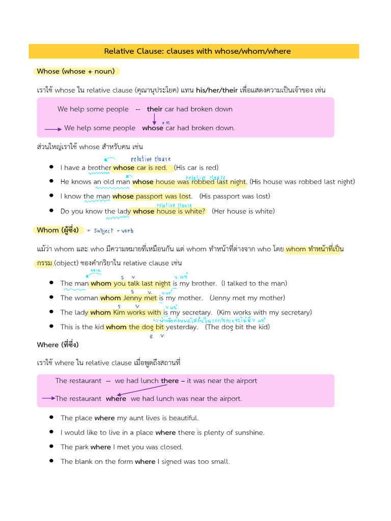 Relative Clause Part 2 | PDF