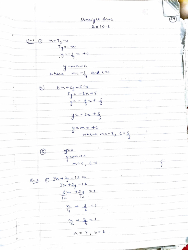 Xi Ncert Staright Lines | PDF