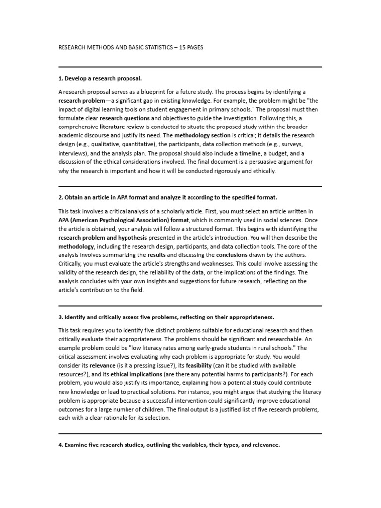 Research Methods & Statistics Guide | PDF | Methodology | Sampling ...
