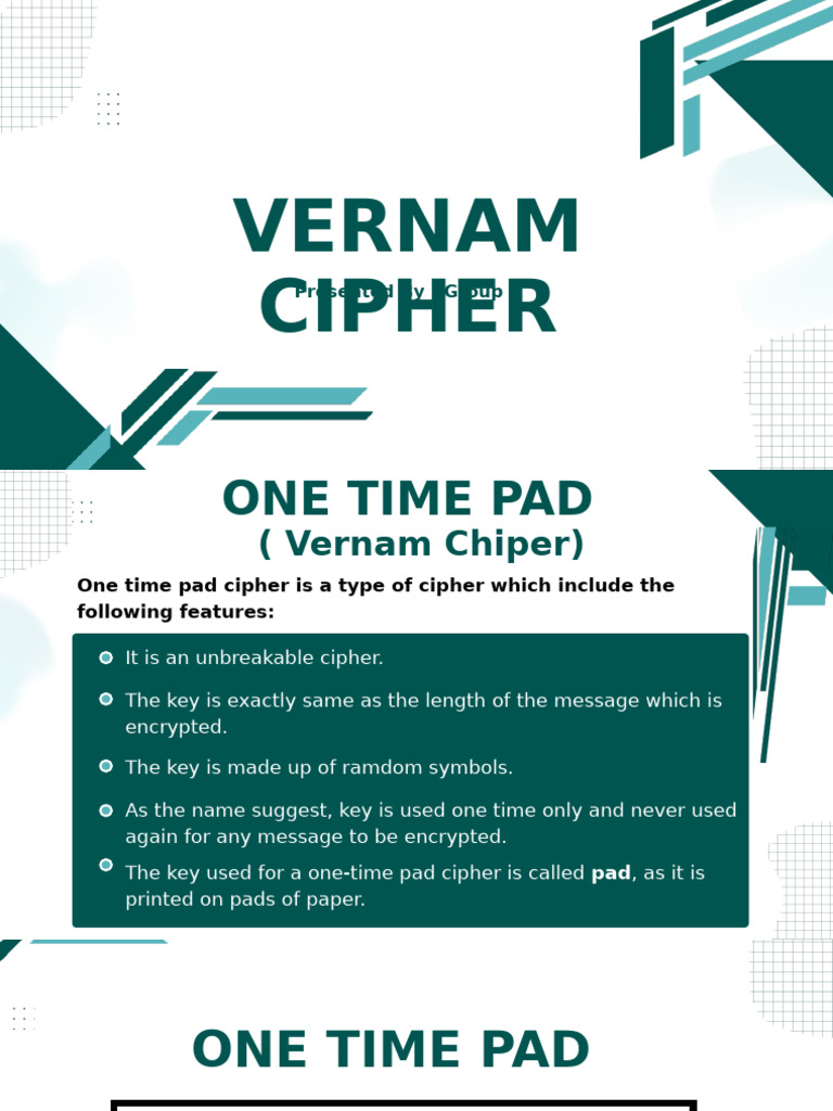 Unbreakable One-Time Pad Cipher Guide | PDF