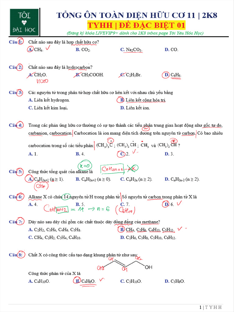 Tong On Toan Dien Huu Co 11 de So 01 | PDF