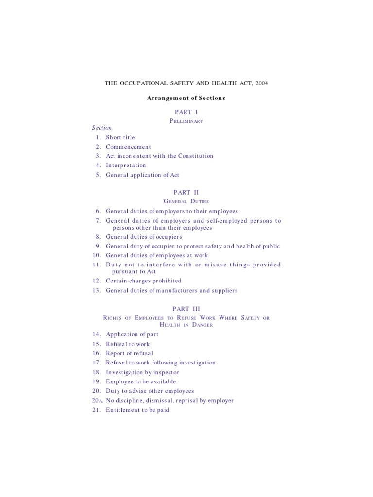 Osh Act | PDF | Occupational Safety And Health | Employment