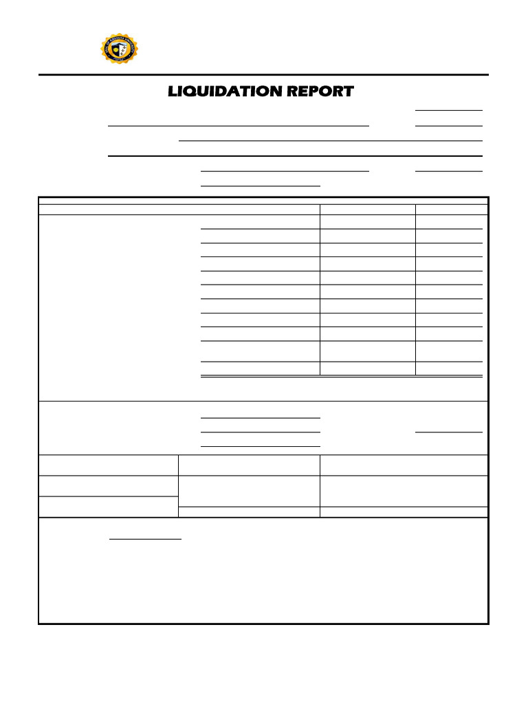 Aquinas University Liquidation Report | PDF