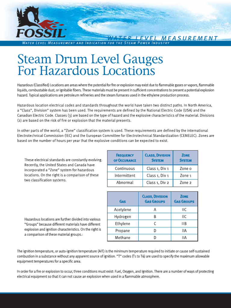 Steam Drum Level Gauges For Hazardous Locations | PDF