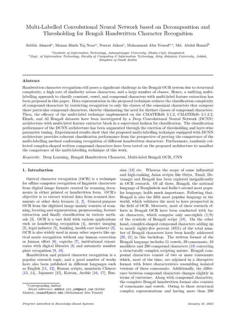 SSRN 4339923 | PDF | Optical Character Recognition | Deep Learning