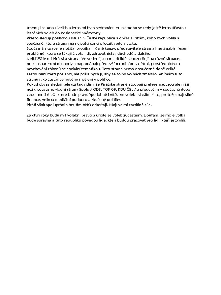 Podzimní Volby Do Poslanecké Sněmovny 2025 | PDF