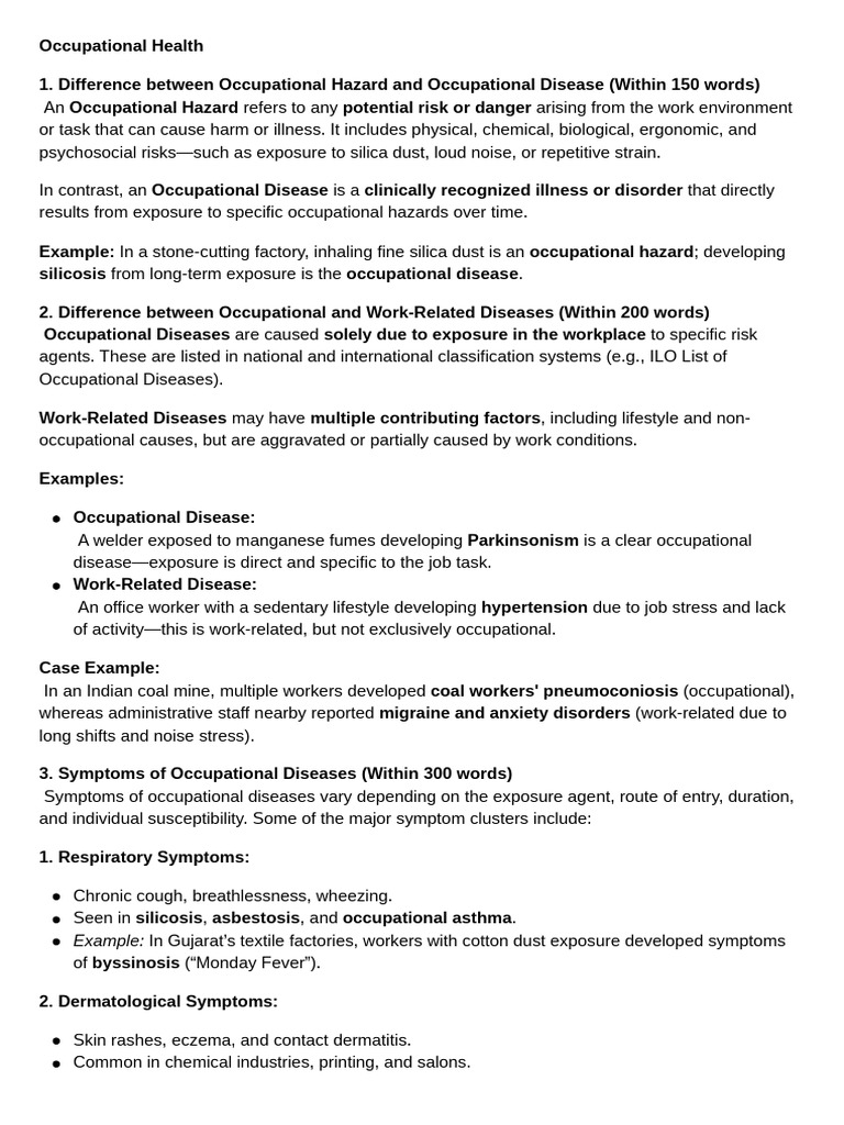 Understanding Occupational Diseases | PDF | Occupational Safety And ...