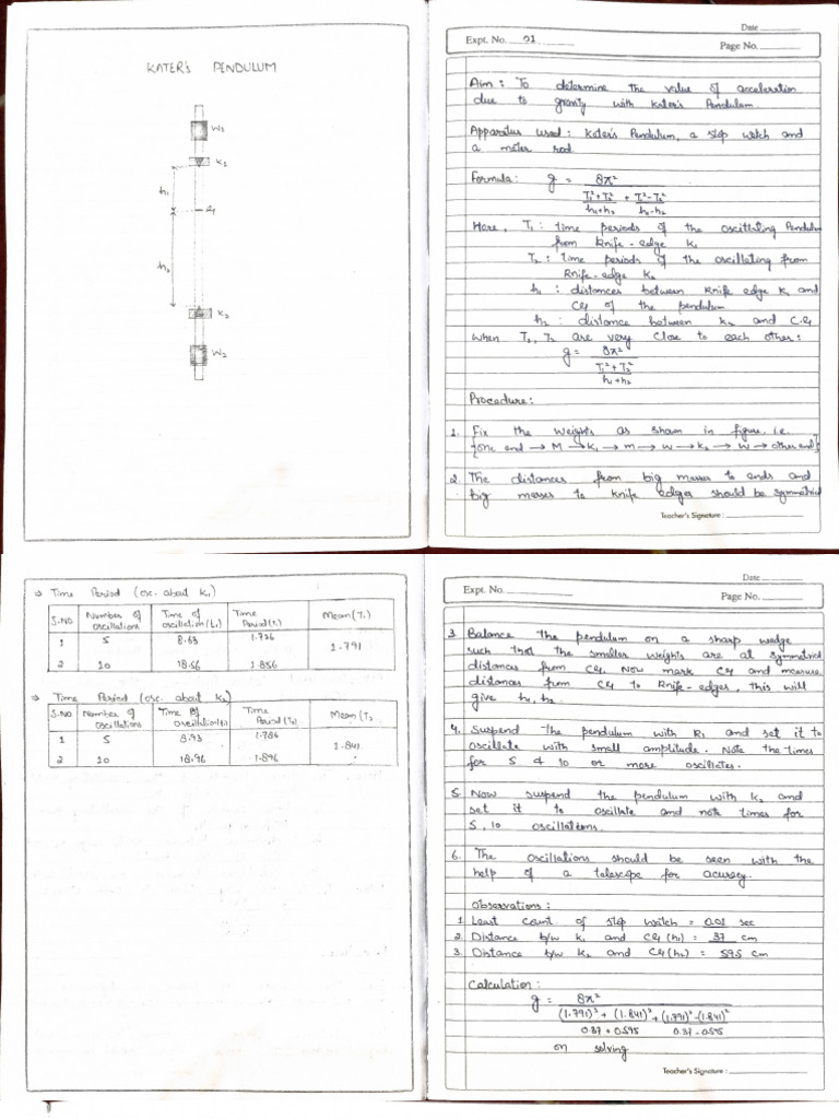 Phy Practical 1st Sem | PDF