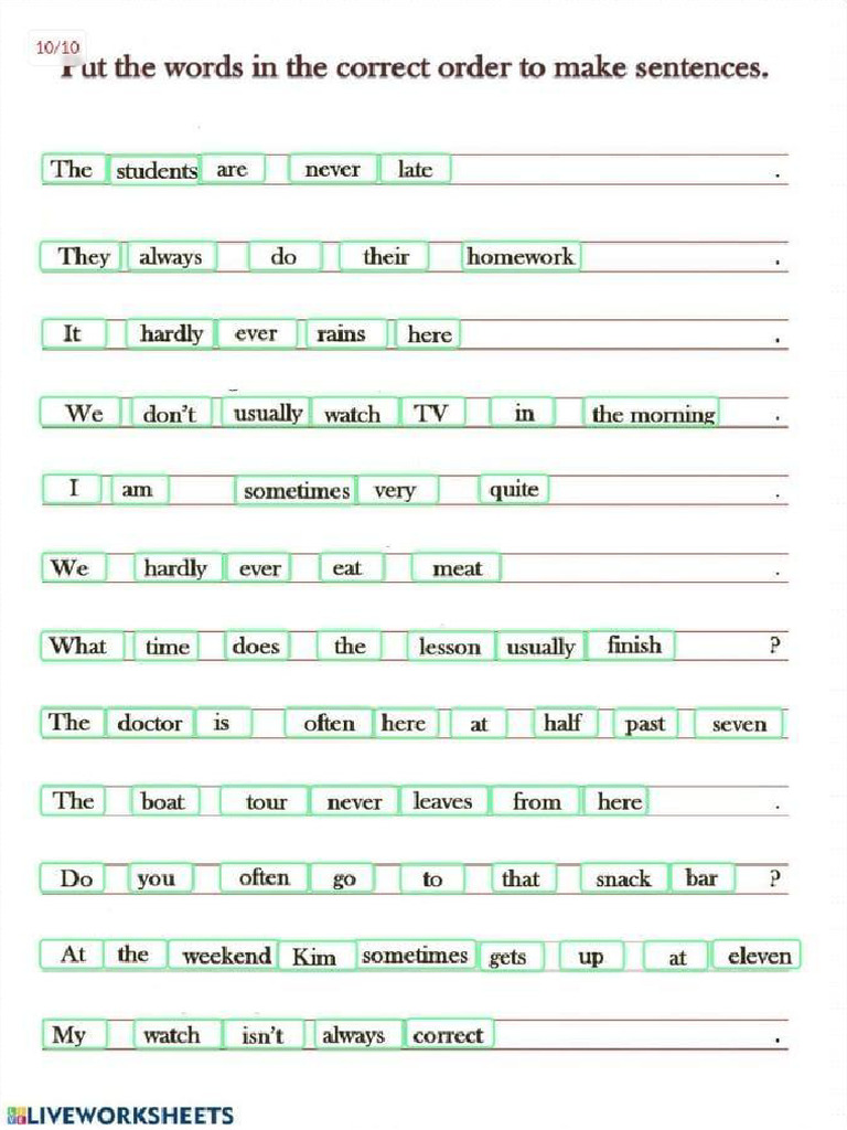 Grammar Activity UNIT 3 | PDF
