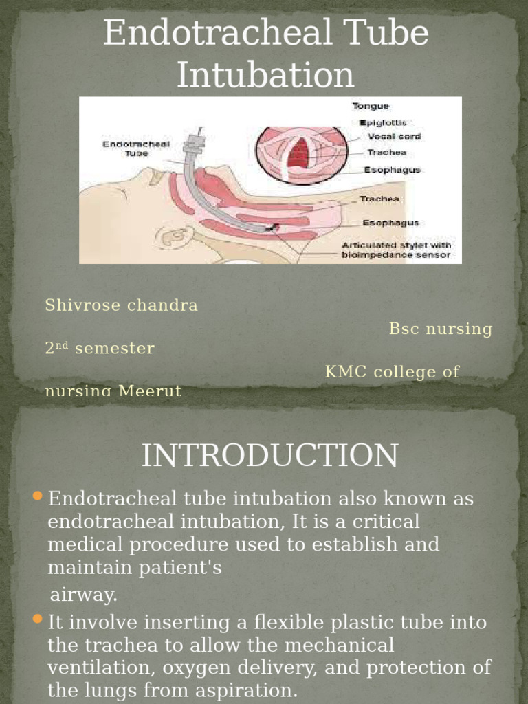 Endotracheal Tube Intubation Guide | PDF | Clinical Medicine | Medical ...