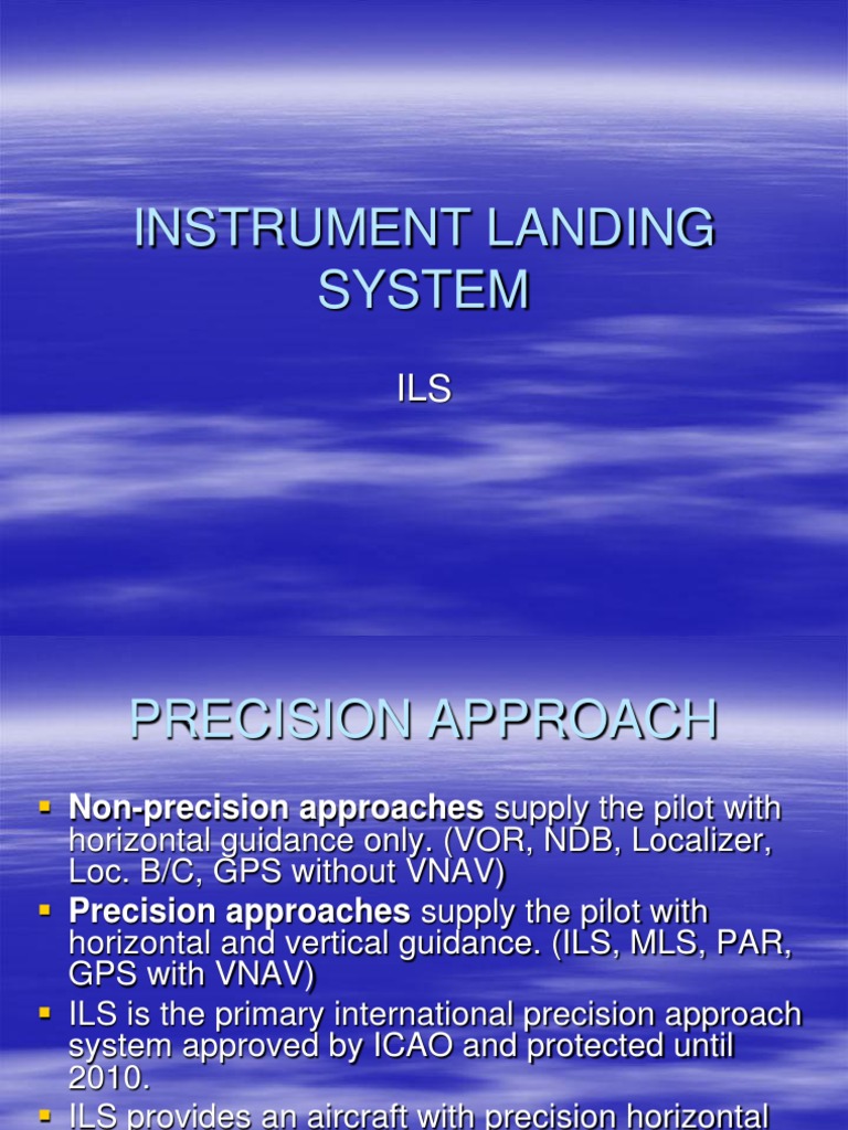 ILS Precision Approach Overview | PDF | Geography | Aviation