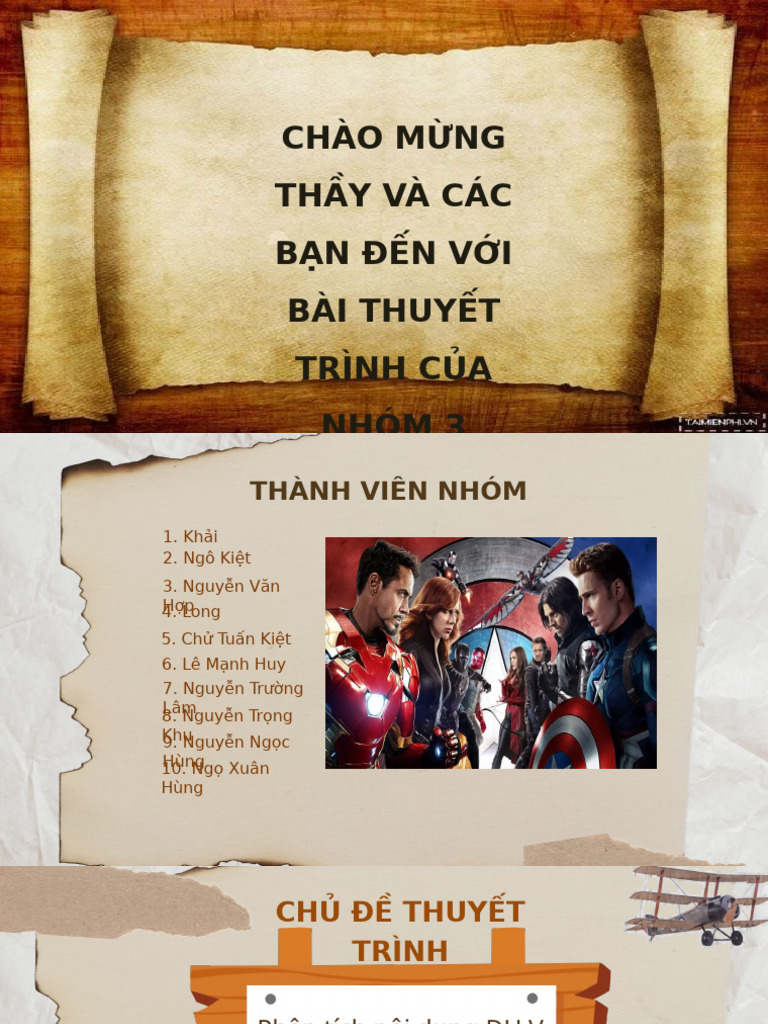 Chào Mừng Thầy Và Các Bạn Đến Với Bài Thuyết Trình Của Nhóm 3 | PDF