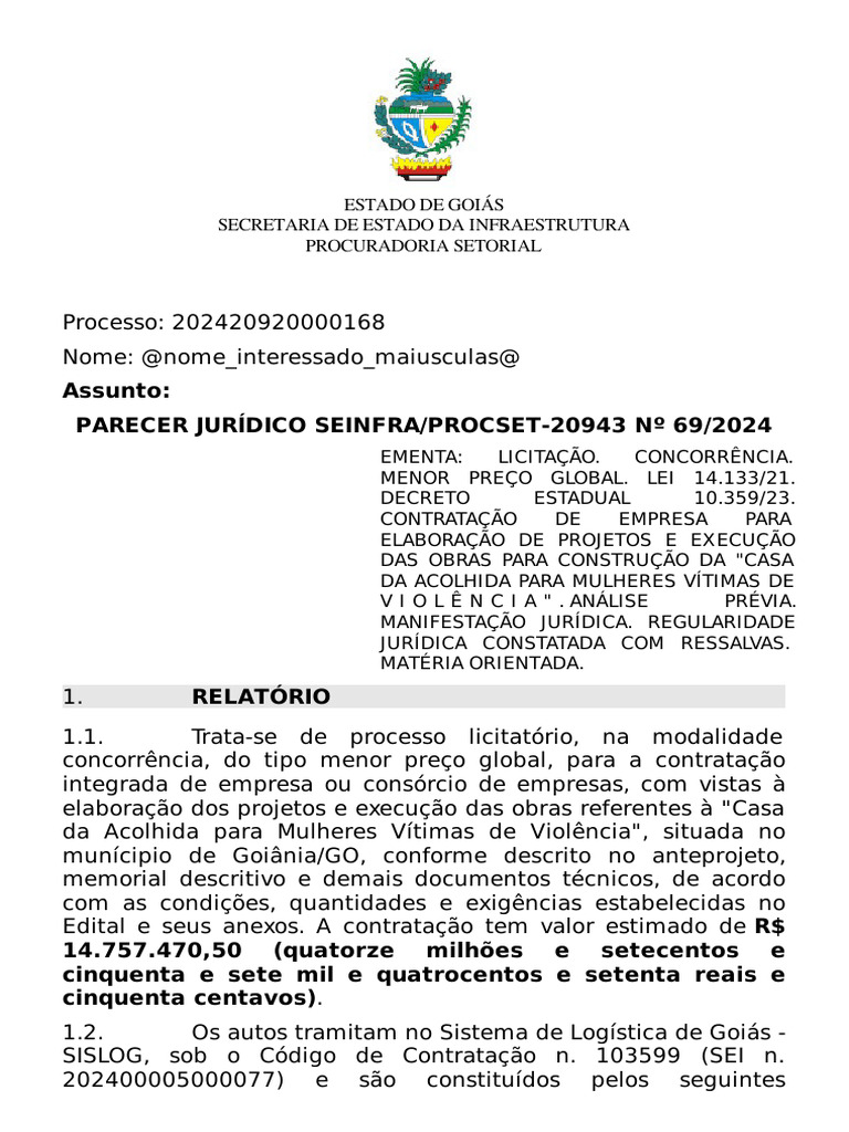 Análise Jurídica sobre Contratação Integrada | PDF | Administração ...