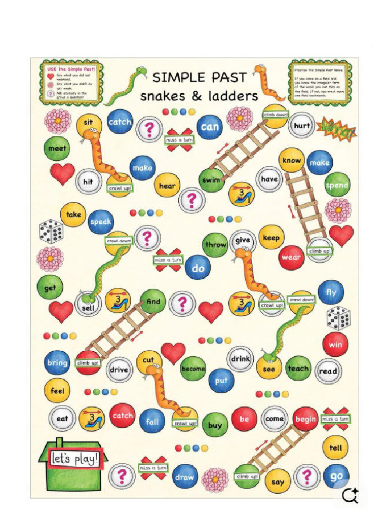 Past Simple Snakes & Ladders | PDF