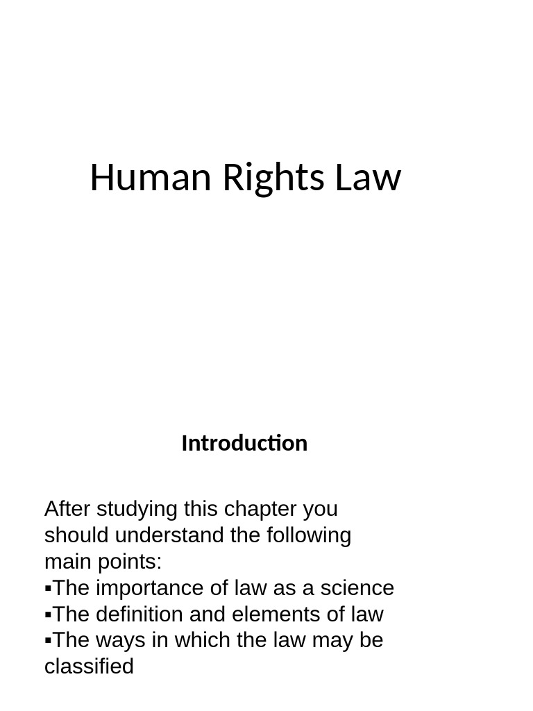 Overview of Human Rights Law Elements | PDF | International Law ...