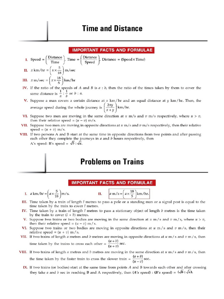 Time and Distance | PDF