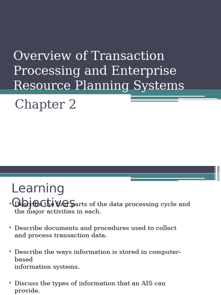 Transaction Processing & ERP Systems Overview | PDF | Enterprise ...