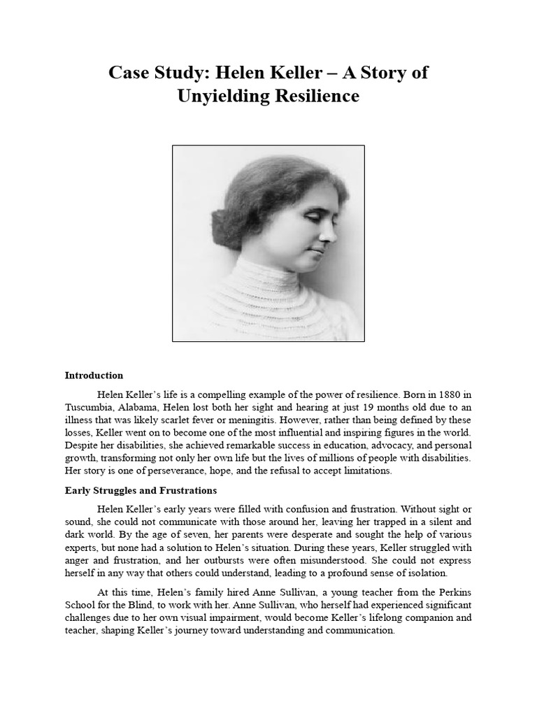 Helen Keller: A Journey of Resilience | PDF | Helen Keller