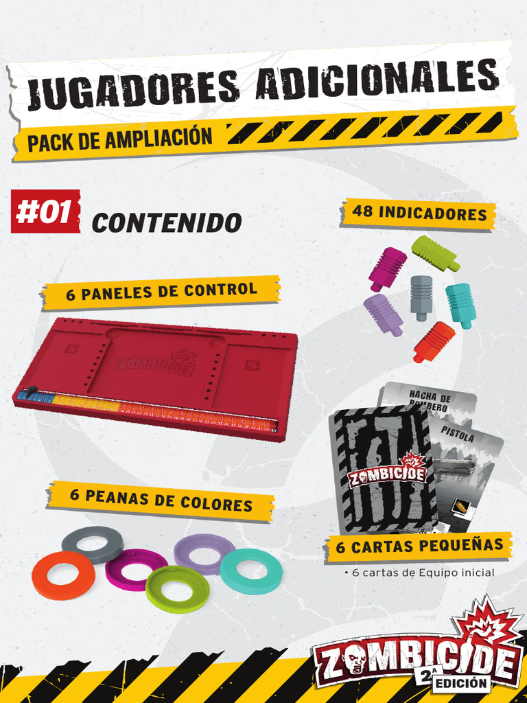 Asmodee Zombicide 2E - Set Upgrade Per Giocatori Extra, Gioco Da Tavolo, PEGI 14 - 2