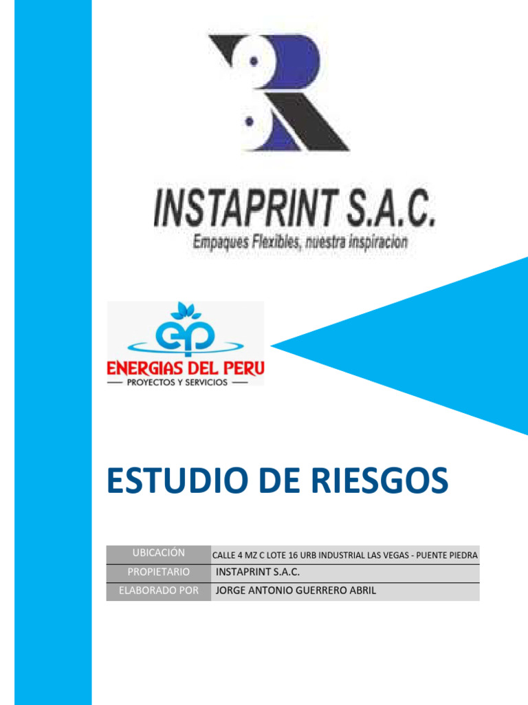 Estudio de Riesgos - Instaprint S.A.C. | PDF | Valores | Propano