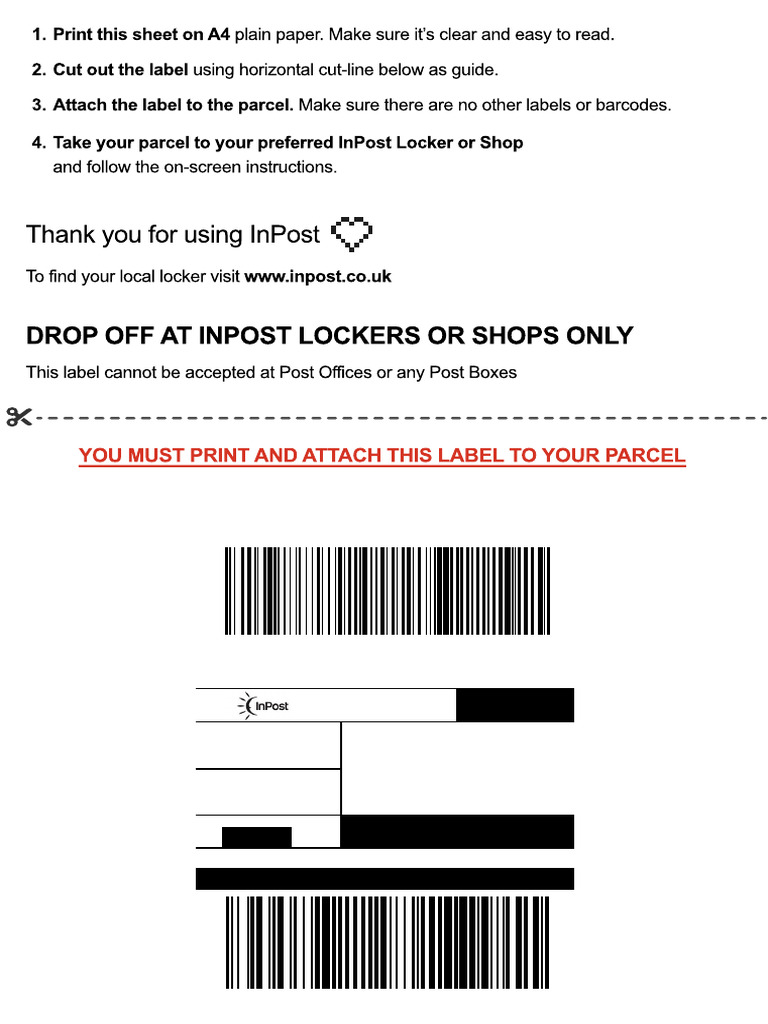 InPost Parcel Label Instructions | PDF