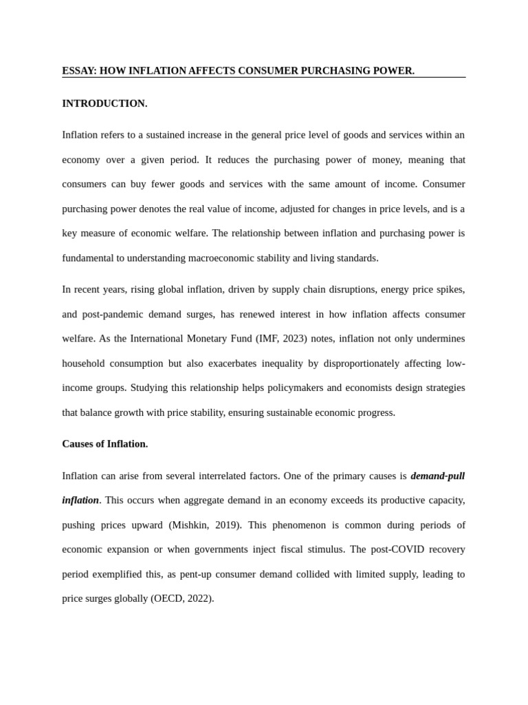 Inflation's Impact on Consumer Power | PDF | Cost Of Living | Inflation
