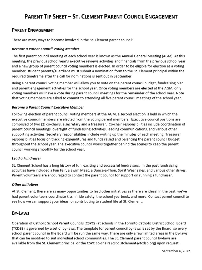 Tip Sheet - Parent Council Engagement | PDF