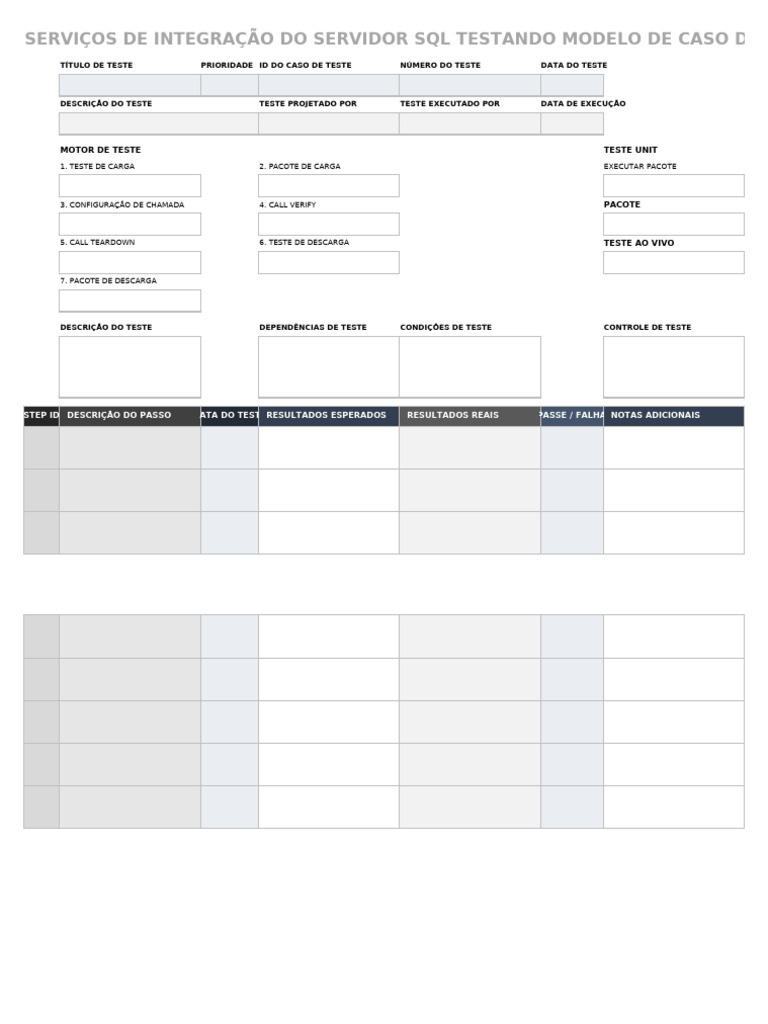 IC SQL Server Integration Services Testing Test Case Template 57231 PT ...