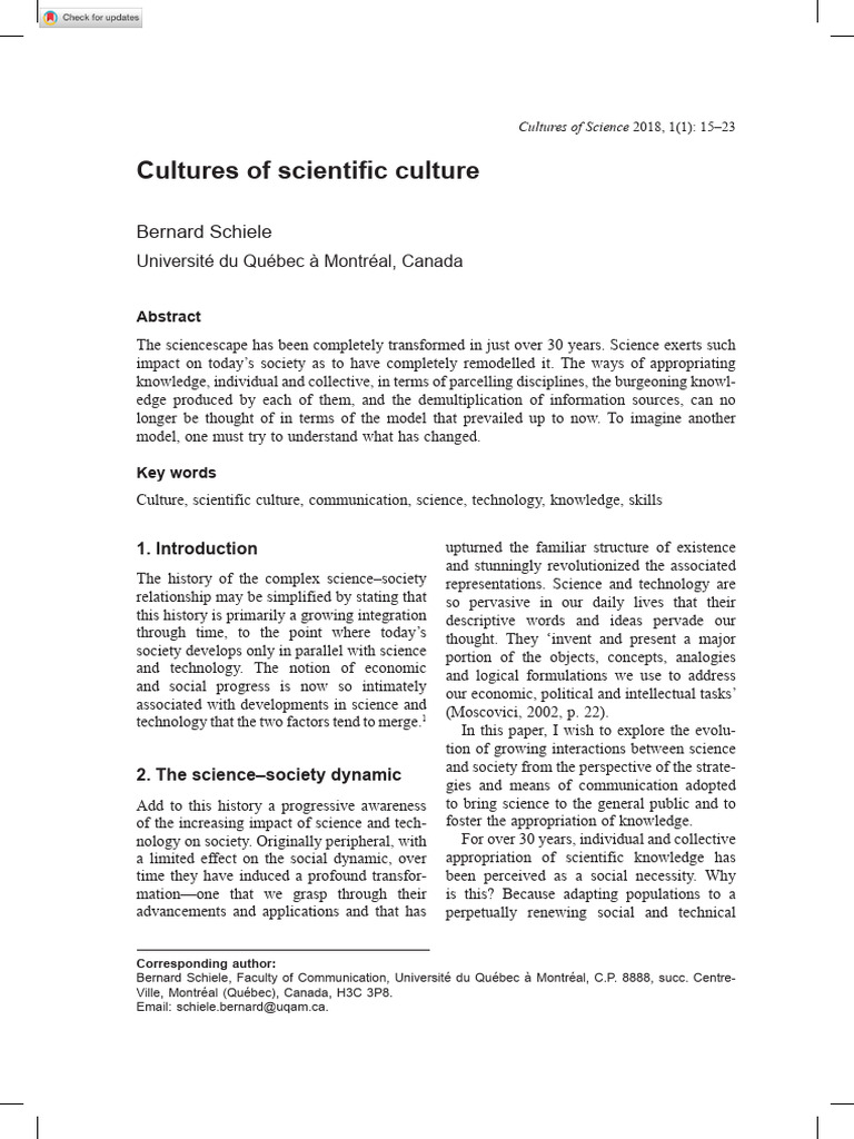 Evolution of Science-Society Relations | PDF | Science | Knowledge