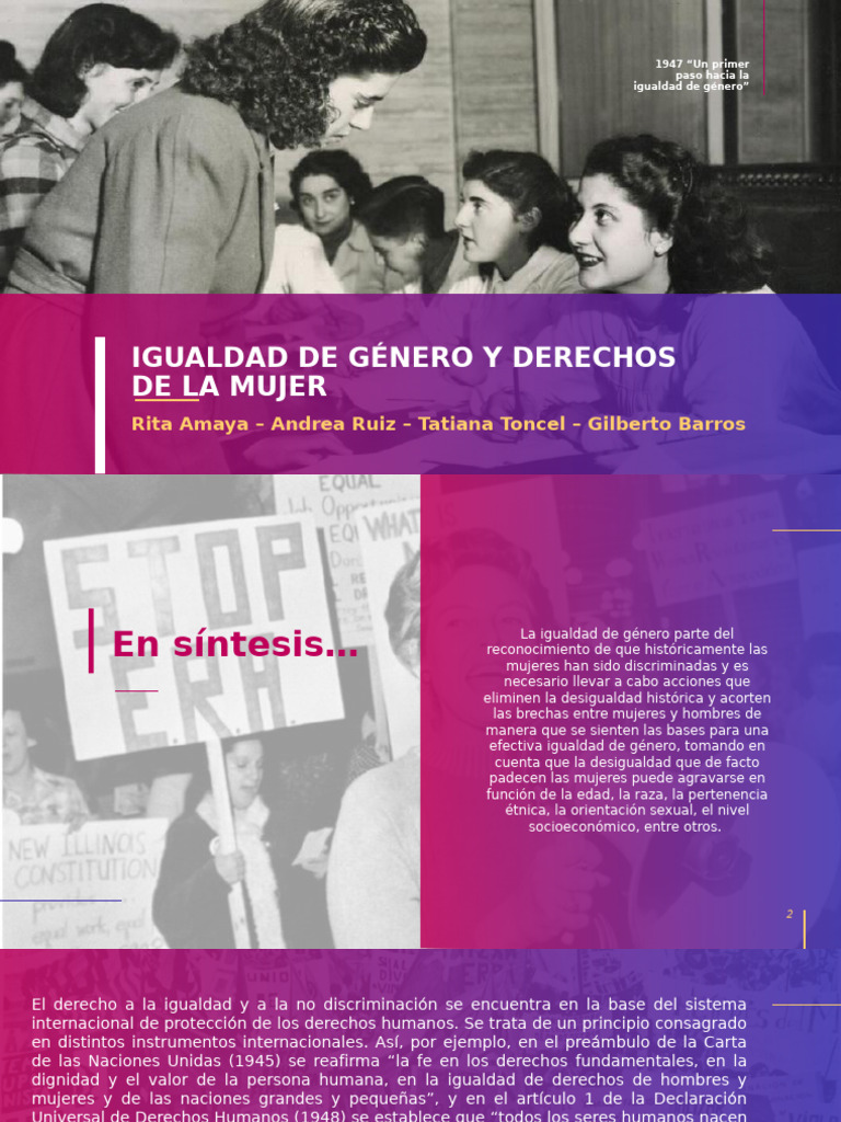Igualdad de Género y Derechos Humanos | PDF | Estudios de género ...